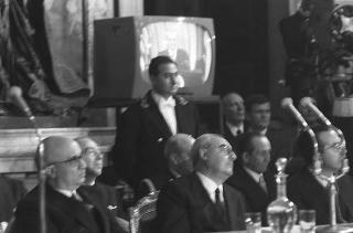 Intervento del Presidente della Repubblica Giuseppe Saragat alla celebrazione del XXV anniversario della prima reazione nucleare a catena realizzata a Chicago dal Prof. Enrico Fermi