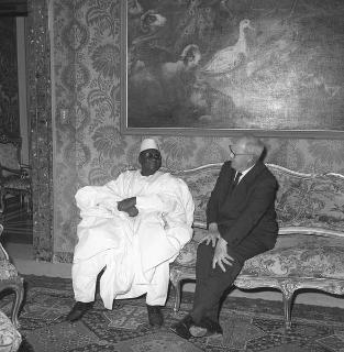 Il Presidente della Repubblica Giuseppe Saragat con Hamani Diori, Presidente della Repubblica del Niger