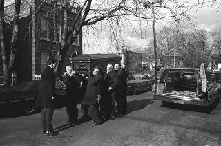 New York, Funerali di Luigi Antonini, Presidente del Consiglio italo-americano del lavoro. Corona del Presidente della Repubblica Giuseppe Saragat.