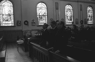 New York, Funerali di Luigi Antonini, Presidente del Consiglio italo-americano del lavoro. Corona del Presidente della Repubblica Giuseppe Saragat.