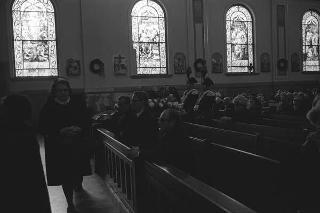 New York, Funerali di Luigi Antonini, Presidente del Consiglio italo-americano del lavoro. Corona del Presidente della Repubblica Giuseppe Saragat.