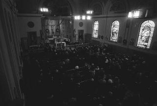 New York, Funerali di Luigi Antonini, Presidente del Consiglio italo-americano del lavoro. Corona del Presidente della Repubblica Giuseppe Saragat.