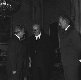 Edvard Kardelj, membro della presidenza del Comitato centrale della Lega dei comunisti jugoslavi in udienza dal Presidente della Repubblica Giuseppe Saragat