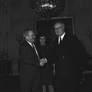 Edvard Kardelj, membro della presidenza del Comitato centrale della Lega dei comunisti jugoslavi in udienza dal Presidente della Repubblica Giuseppe Saragat