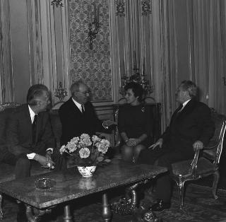 Edvard Kardelj, membro della presidenza del Comitato centrale della Lega dei comunisti jugoslavi in udienza dal Presidente della Repubblica Giuseppe Saragat