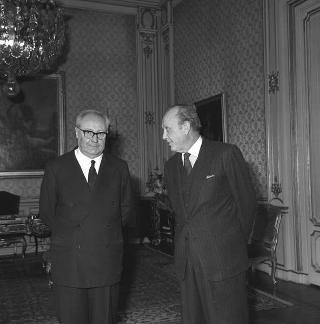 Il Presidente della Repubblica Giuseppe Saragat  con  William Randolph Hearst, Presidente della Hearst Corporation
