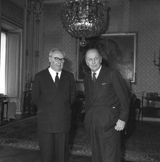 Il Presidente della Repubblica Giuseppe Saragat  con  William Randolph Hearst, Presidente della Hearst Corporation