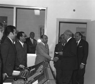 Visita del Presidente della Repubblica Giuseppe Saragat e del Segretario generale per l'inaugurazione della nuova Centrale telefonica del Quirinale