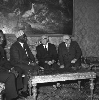Colloquio del Presidente della Repubblica Giuseppe Saragat con Abdel Raschid Alì Scermarche, Presidente della Repubblica Somala