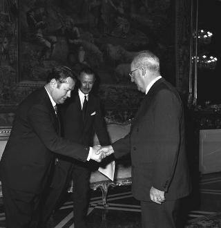 Vladimir Berger, nuovo ambasciatore della Repubblica Socialista Cecoslovacca: presentazione lettere credenziali