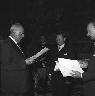 Vladimir Berger, nuovo ambasciatore della Repubblica Socialista Cecoslovacca: presentazione lettere credenziali