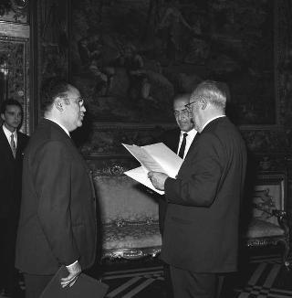 Hassib Ben Ammar, nuovo ambasciatore della Repubblica di Tunisia: presentazione lettere credenziali