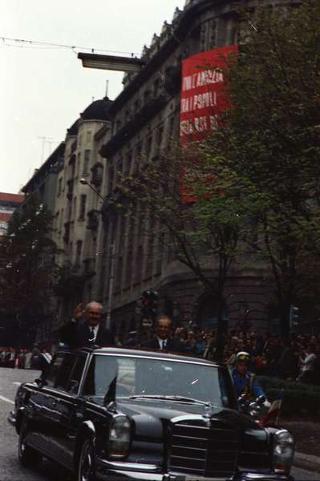 Visita ufficiale del Presidente della Repubblica Giuseppe Saragat accompagnato dall'on. Aldo Moro, Ministro degli Esteri, nella Repubblica Federativa di Jugoslavia (Belgrado, Zagabria, Lubiana), 2-6 ottobre 1969