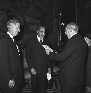 Graham A. Martin, nuovo ambasciatore degli Stati Uniti d'America: presentazione lettere credenziali