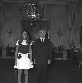 Il Presidente della Repubblica Giuseppe Saragat con la Signora Cristina Ford