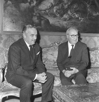 Il Presidente della Repubblica Giuseppe Saragat con il Principe Ranieri III di Monaco