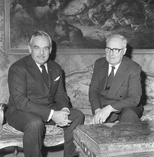 Il Presidente della Repubblica Giuseppe Saragat con il Principe Ranieri III di Monaco