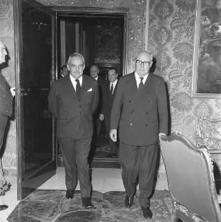 Il Presidente della Repubblica Giuseppe Saragat con il Principe Ranieri III di Monaco