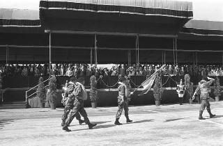 II Presidente della Repubblica Giuseppe Saragat durante la parata militare in occasione della Festa della Repubblica