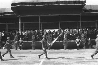 II Presidente della Repubblica Giuseppe Saragat durante la parata militare in occasione della Festa della Repubblica