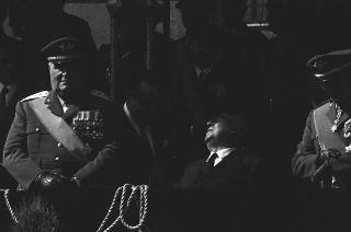 II Presidente della Repubblica Giuseppe Saragat durante la parata militare in occasione della Festa della Repubblica