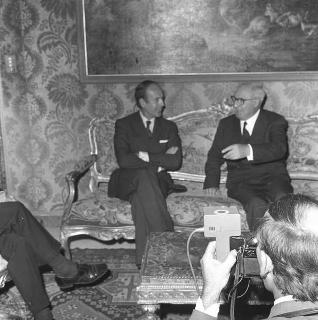Il Presidente della Repubblica Giuseppe Saragat incontra Valery Giscard d'Estaing, Ministro dell'Economia e delle Finanze francese