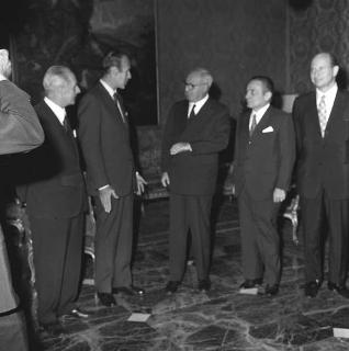 Il Presidente della Repubblica Giuseppe Saragat incontra Valery Giscard d'Estaing, Ministro dell'Economia e delle Finanze francese