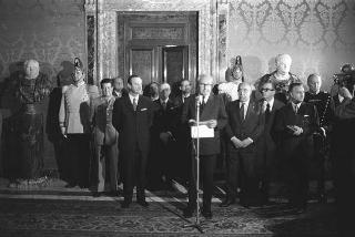 Incontro del Presidente Saragat con Umberto Ortolani, Presidente del Comitato promotore del Congresso mondiale della stampa italiana all'estero
