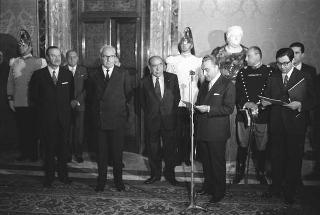 Incontro del Presidente Saragat con Umberto Ortolani, Presidente del Comitato promotore del Congresso mondiale della stampa italiana all'estero