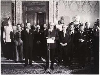 Incontro del Presidente Saragat con Umberto Ortolani, Presidente del Comitato promotore del Congresso mondiale della stampa italiana all'estero