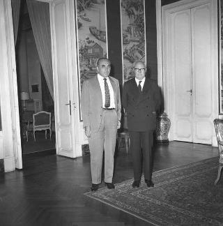 Il Presidente della Repubblica Giuseppe Saragat con Raffaele Girotti, nuovo Presidente dell'ENI