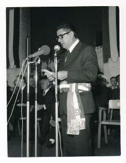 Intervento del Presidente della Repubblica Giovanni Leone  per le cerimonie celebrative del 50° anniversario della morte di Don Minzoni ad Argenta (FE)