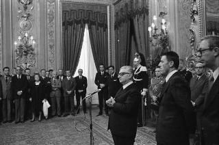 Il Presidente della Repubblica Giovanni Leone incontra  Angelo Marinello, presidente Associazione nazionale mutilati e invalidi del lavoro (ANMIL), con alcuni esponenti