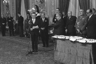 Il Presidente della Repubblica Giovanni Leone incontra Vincitori del XXII Premio internazionale di giornalismo "Saint Vincent"