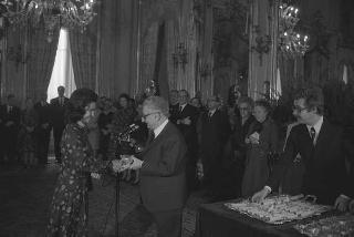 Ricevimento in onore delle signore del Corpo diplomatico, organizzatrici della Mostra "Natale Oggi 1974"