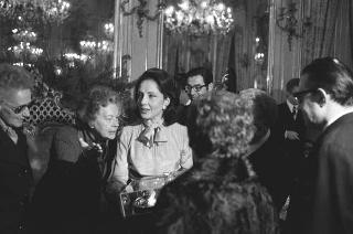 Ricevimento in onore delle signore del Corpo diplomatico, organizzatrici della Mostra "Natale Oggi 1974"