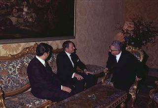 Incontro in forma privata del Presidente della Repubblica Giovanni Leone con con David Rockefeller e la Signora Rockefeller