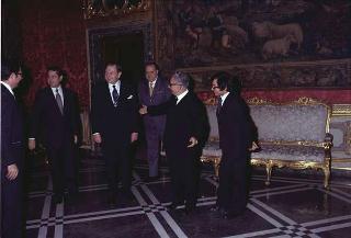 Incontro in forma privata del Presidente della Repubblica Giovanni Leone con con David Rockefeller e la Signora Rockefeller