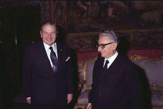 Incontro in forma privata del Presidente della Repubblica Giovanni Leone con con David Rockefeller e la Signora Rockefeller