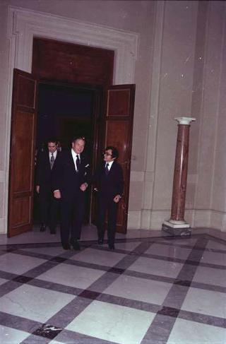Incontro in forma privata del Presidente della Repubblica Giovanni Leone con con David Rockefeller e la Signora Rockefeller
