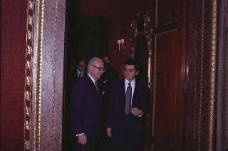 Incontro in forma privata del Presidente della Repubblica Giovanni Leone con con David Rockefeller e la Signora Rockefeller