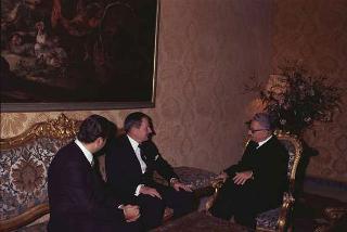 Incontro in forma privata del Presidente della Repubblica Giovanni Leone con con David Rockefeller e la Signora Rockefeller