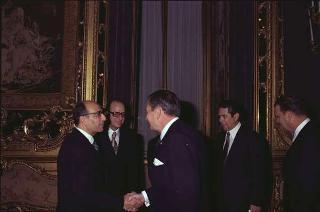 Incontro in forma privata del Presidente della Repubblica Giovanni Leone con con David Rockefeller e la Signora Rockefeller