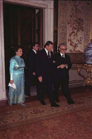 Incontro in forma privata del Presidente della Repubblica Giovanni Leone con con David Rockefeller e la Signora Rockefeller