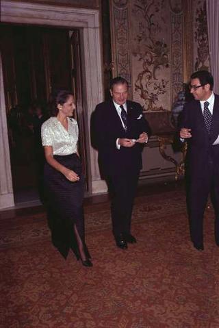 Incontro in forma privata del Presidente della Repubblica Giovanni Leone con con David Rockefeller e la Signora Rockefeller