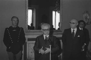 Il Presidente della Repubblica Giovanni Leone incontra Giovanni Bersani, presidente del Movimento Cristiano Lavoratori, con il Comitato esecutivo nazionale e i dirigenti del sodalizio