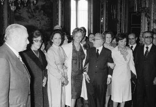 Il Presidente della Repubblica Giovanni Leone riceve in udienza una rappresentanza del Rotary Club di Caserta
