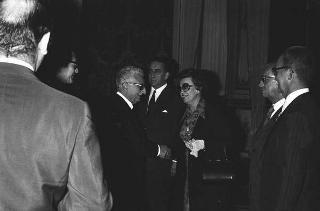 Il Presidente della Repubblica Giovanni Leone riceve Rolando Josè Ghisani, nuovo ambasciatore della Repubblica Argentina e Jaime Castro, nuovo ambasciatore della Repubblica di Colombia per la presentazione della lettere credenziali