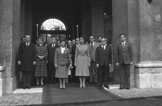 Il Presidente della Repubblica Giovanni Leone salute il Presidente della Repubblica del Venezuela Carlos Andrés Pérez in visita di Stato in Italia