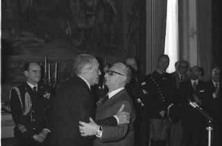 Intervento del Presidente della Repubblica Giovanni Leone alla cerimonia di congedo del Vice Segretario Generale Enrico D'Arienzo